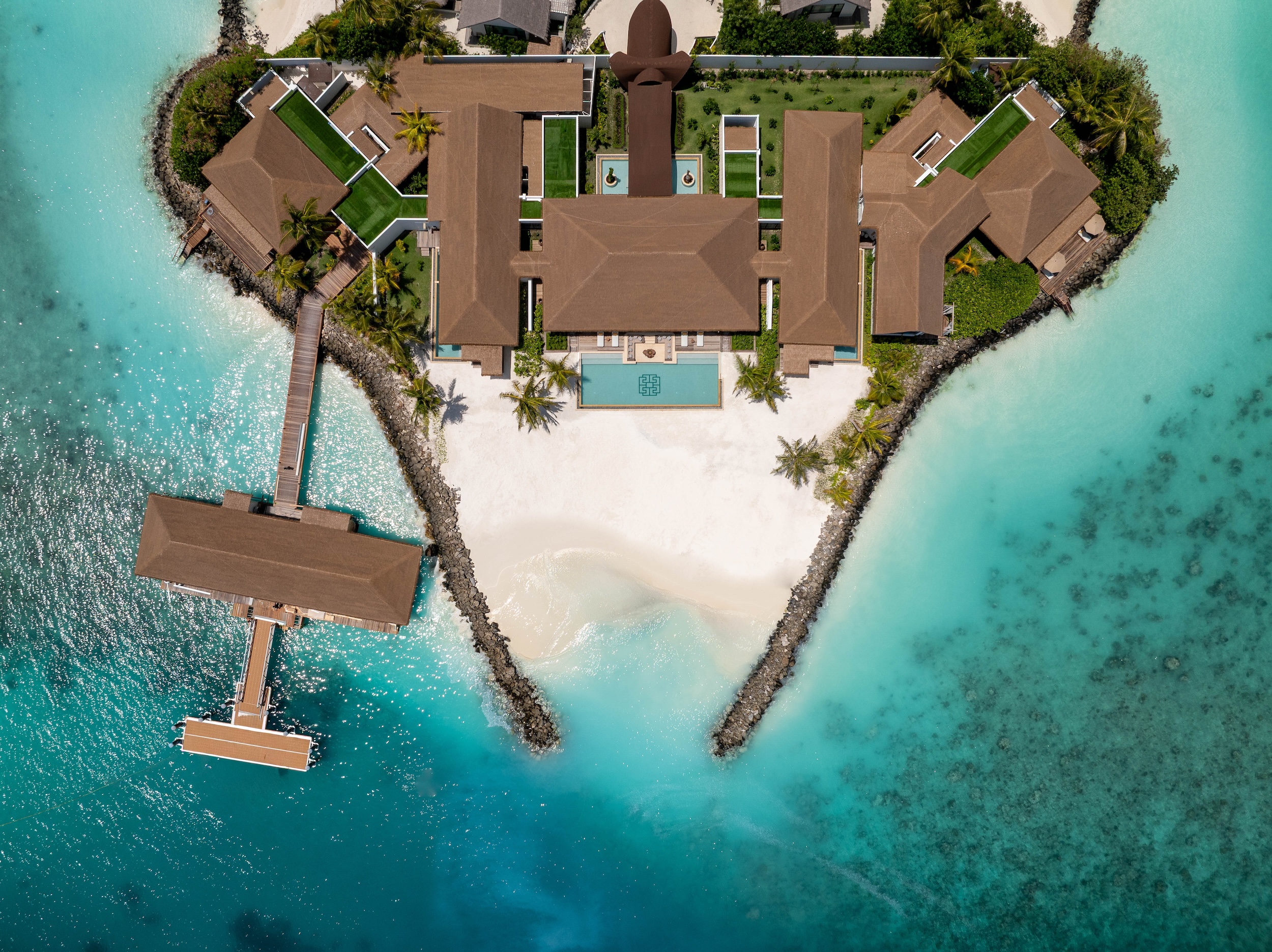 The Residence Arial View - Hilton Maldives Amingiri Resort & Spa